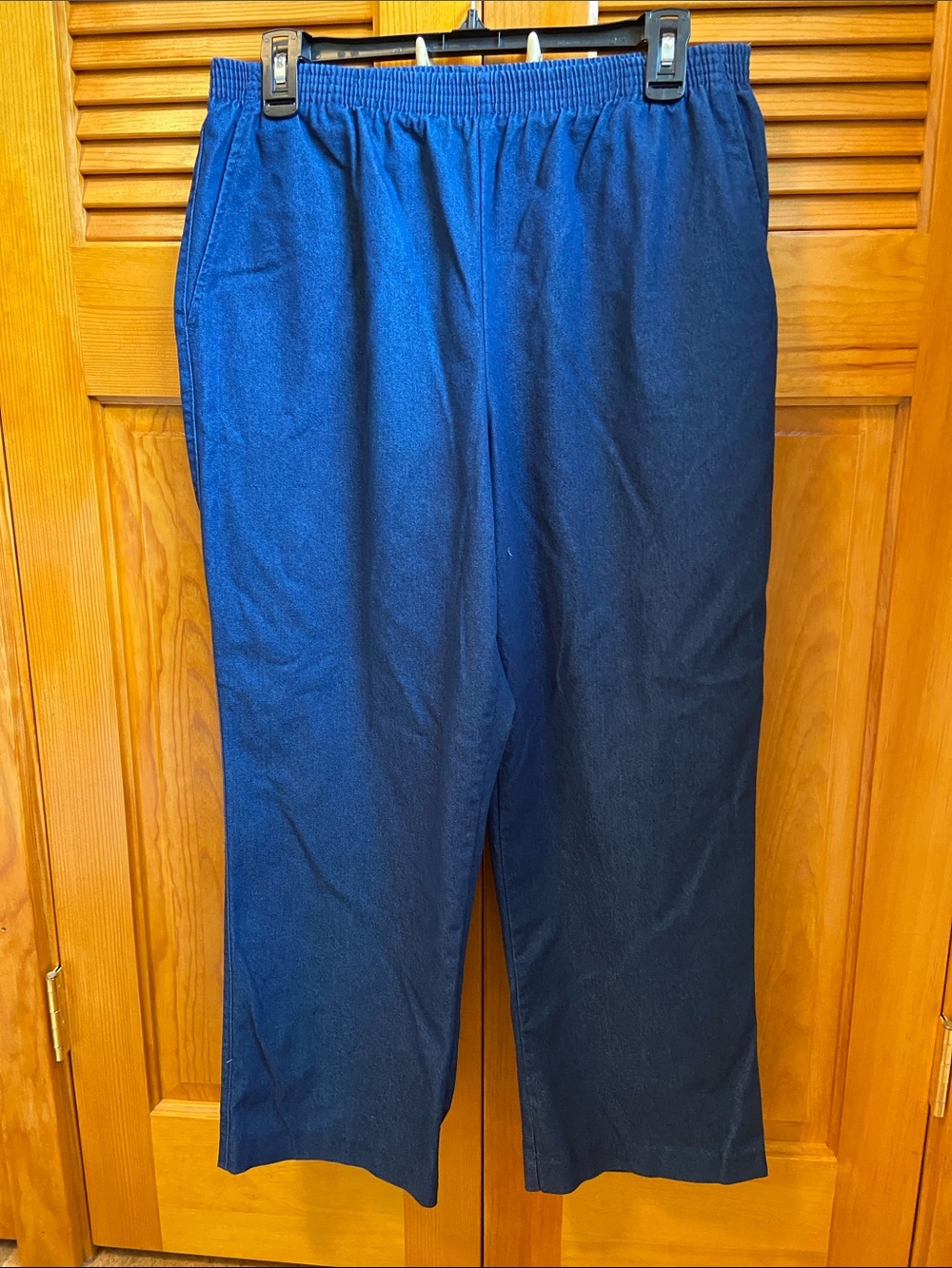 Alfred Dunner Navy Blue Elastic Waist Jogger Pants